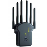 Двухдиапазонный Ретранслятор усилитель бустер сигнала Репитер WIFI Kerui U13 1200Mb/s точка доступа маршрутизатор 2.4G 5ГГц повторитель Wi-Fi сети Расширение покрытия беспроводного интернета 220В удлинитель Wi-Fi двухдиапазонный усилитель вайфая Black