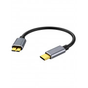 Кабель передачи данных переходник USB Type-C – USB Micro-B для внешних жёстких HDD дисков Toshiba Western Digital WD Transcend Seagate 25 см 5 Гбит/с