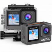 Спортивная Водонепроницаемая Экшн Фото Видео Влог Камера ACT920 6K 30-60FPS 50Mp 170° Vlog Wi-Fi 2.4G Подводная съемка влагозащита 30 метров Двойной дисплей Подводный бокс для плавания Туристическая блогерская Влог Блог для сноуборда лыж велосипеда