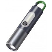 Ручной мини-фонарь аккумуляторный XST-836 Встроенный аккумулятор 5000-6500K Лампа рассеянного света Масштабируемый луч Регулируемый зум Влагозащита IP65 Карабин защелка для подвешивания Type-C зарядка