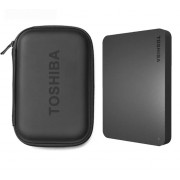 Комплект Внешний жесткий диск Toshiba Canvio Basics A3 1Tb USB 3.0 Портативный HDD накопитель Black + защитный кейс для ноутбука ПК Хранение данных Windows Mac OS OTG Android 1 Тб АРТ: 1ТБC