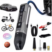 Аварийное 3 в 1 устройство Мультитул для авто Бустер Стартер для легковых автомобилей до 2.5л Компрессор насос Вакуумный пылесос A020 пускатель пускозарядный 3 устройства в 1 Grey